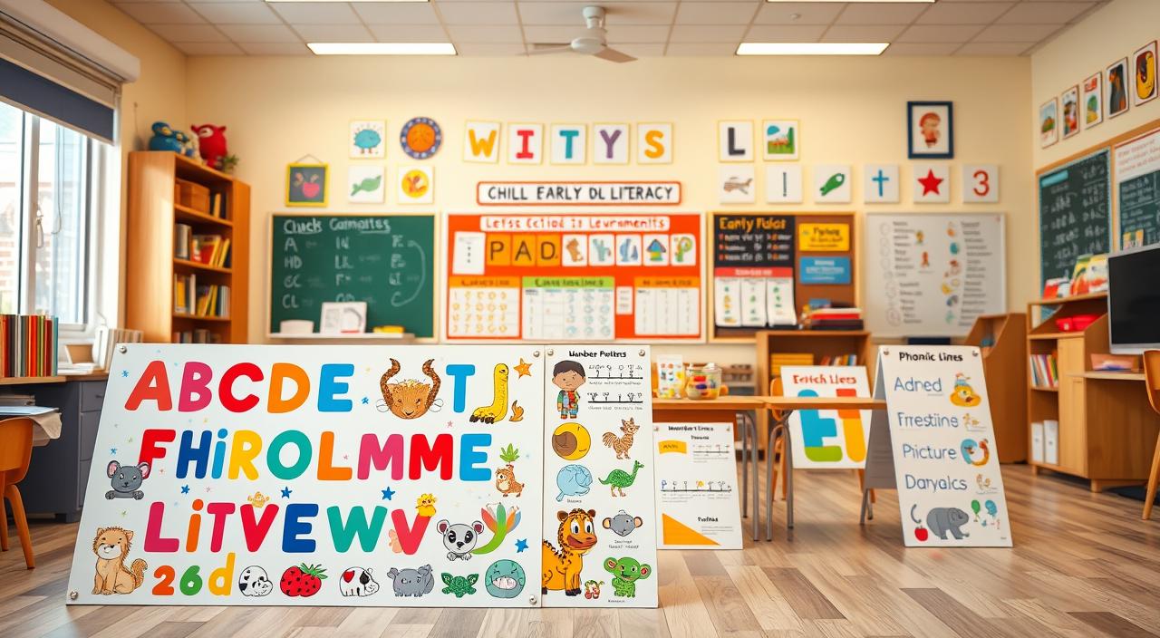 cartazes de alfabetização infantil