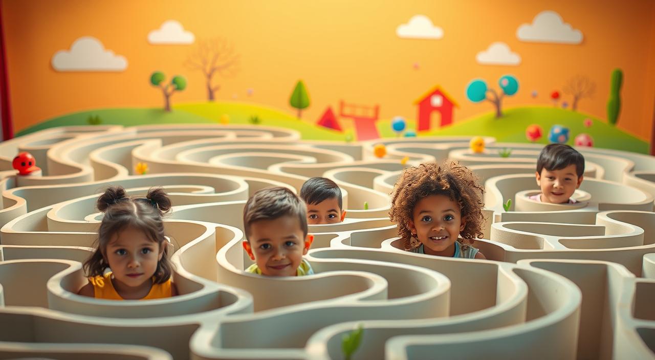 escolha do labirinto para crianças